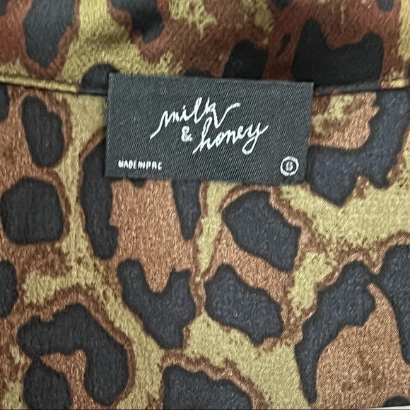 Milk & Honey Women's Leopard Print Tie Waist Romper - Various Sizes - Picture 3 of 6